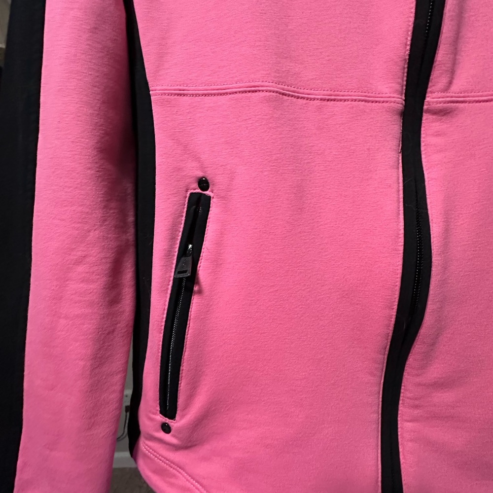 Ralph Lauren Full Zip Activewear Jacket Pink & Black Side Zip Pockets SIZE M - Picture 7 of 8